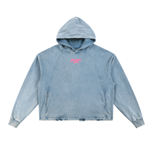 Load image into Gallery viewer, Vintage Washed Frayed-Hem Hoodie